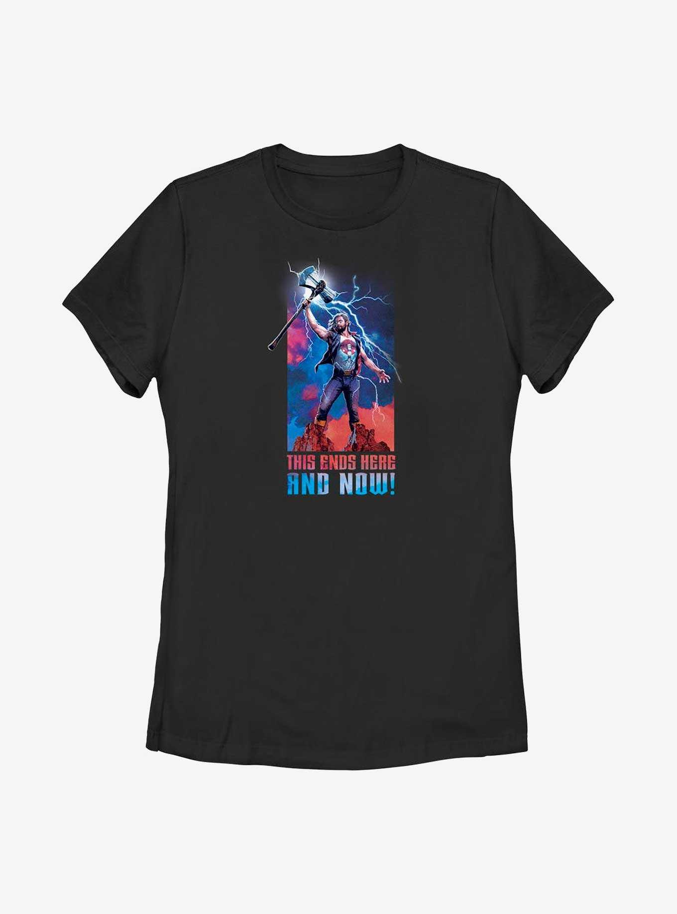 Marvel Thor: Love and Thunder Ends Here and Now Womens T-Shirt, , hi-res