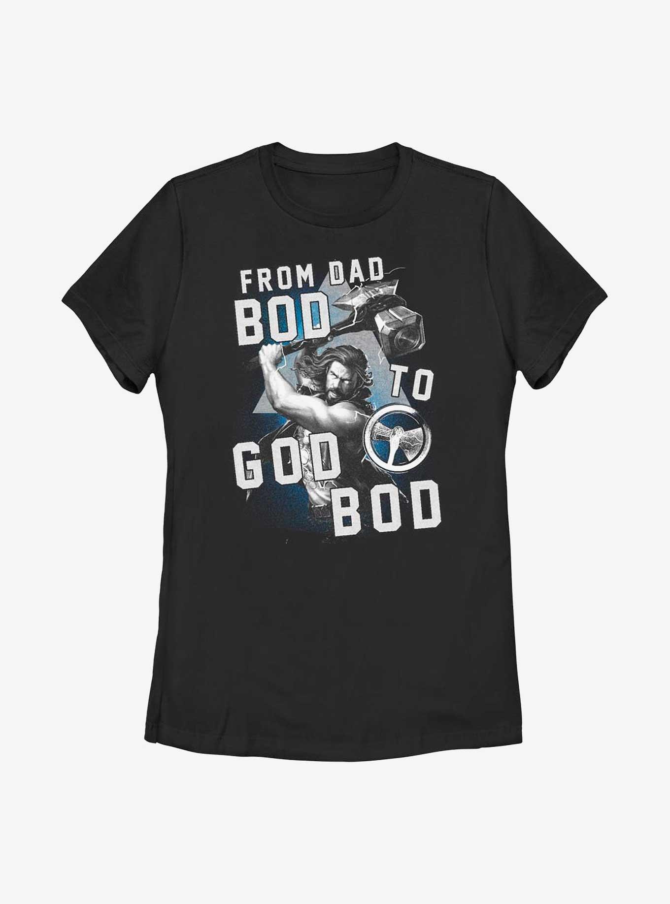 Marvel Thor: Love and Thunder From Dad Bod To God Bod Womens T-Shirt, , hi-res