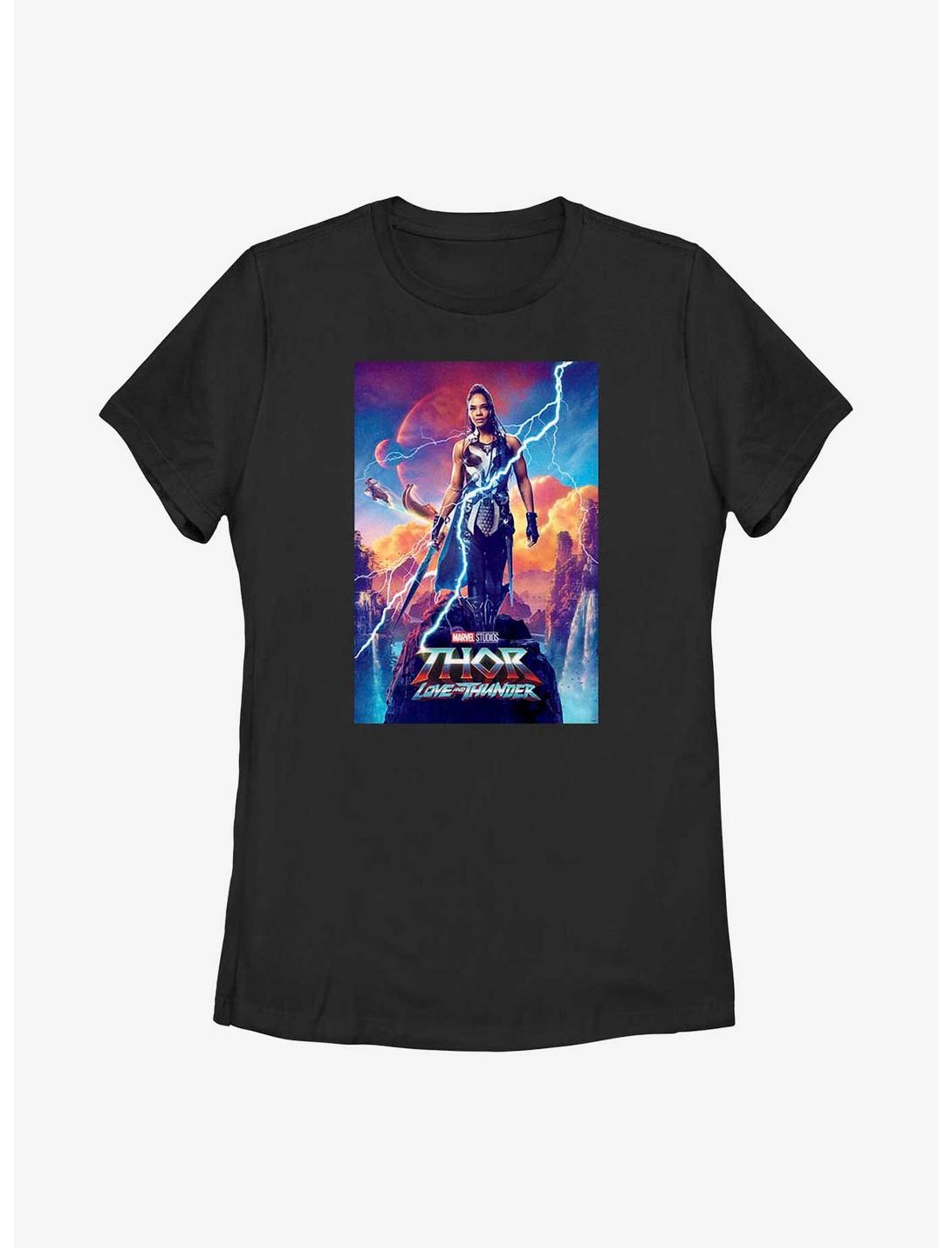 Marvel Thor: Love and Thunder Valkyrie Movie Poster Womens T-Shirt, BLACK, hi-res
