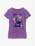 Marvel Thor: Love and Thunder Asgardian Movie Poster Youth Girls T-Shirt, PURPLE BERRY, hi-res