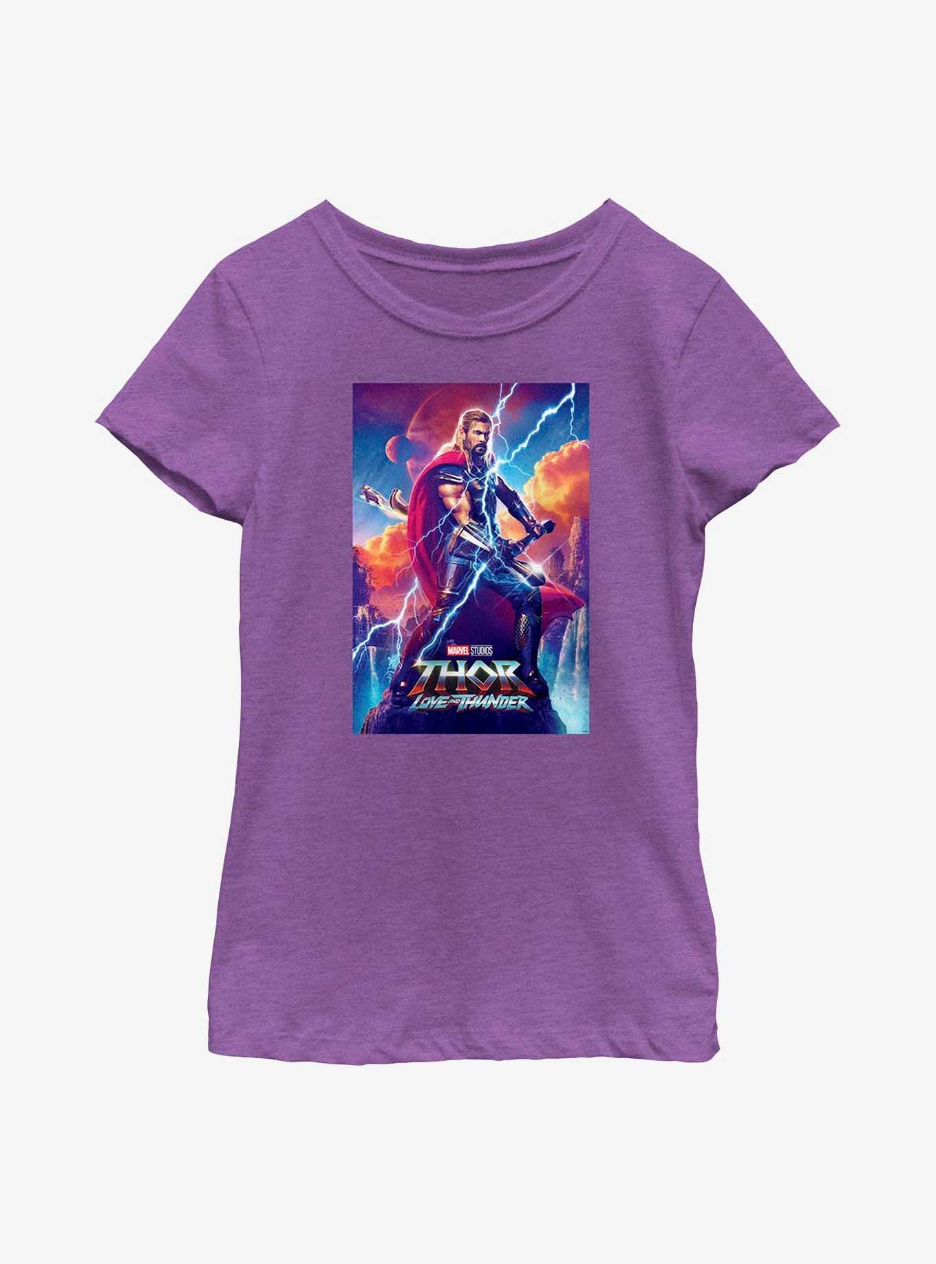 Marvel Thor: Love and Thunder Asgardian Movie Poster Youth Girls T-Shirt, , hi-res