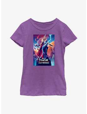 Marvel Thor: Love and Thunder Mighty Thor Movie Poster Youth Girls T-Shirt, , hi-res