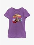 Marvel Thor: Love and Thunder Mighty Thor Eat My Hammer Youth Girls T-Shirt, PURPLE BERRY, hi-res