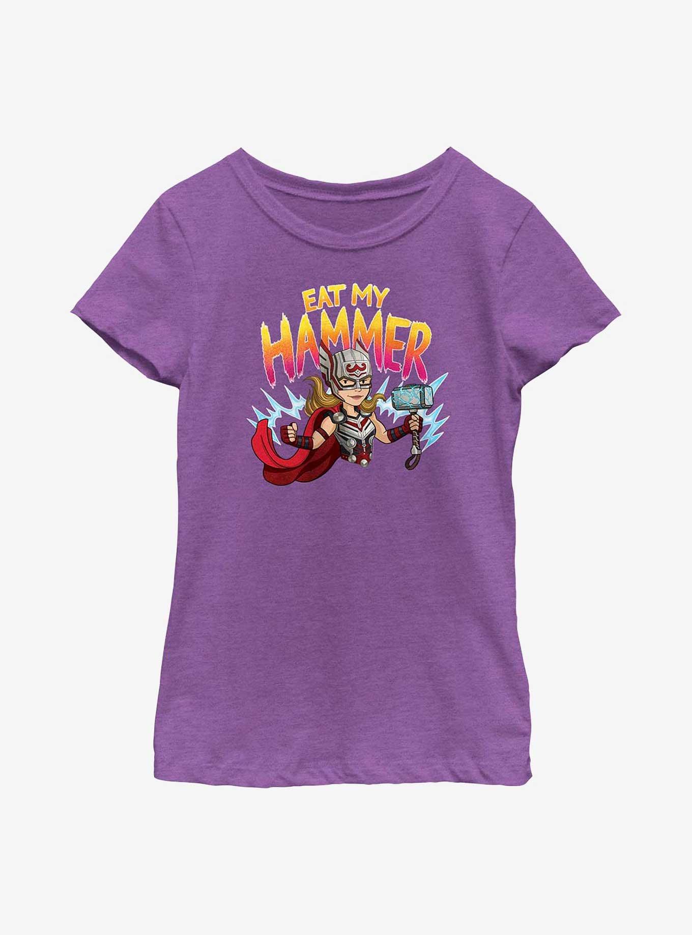 Marvel Thor: Love and Thunder Mighty Thor Eat My Hammer Youth Girls T-Shirt, , hi-res