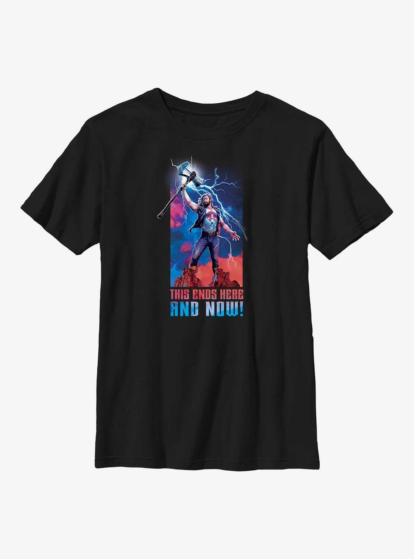 Marvel Thor: Love and Thunder Ends Here and Now Youth T-Shirt, , hi-res