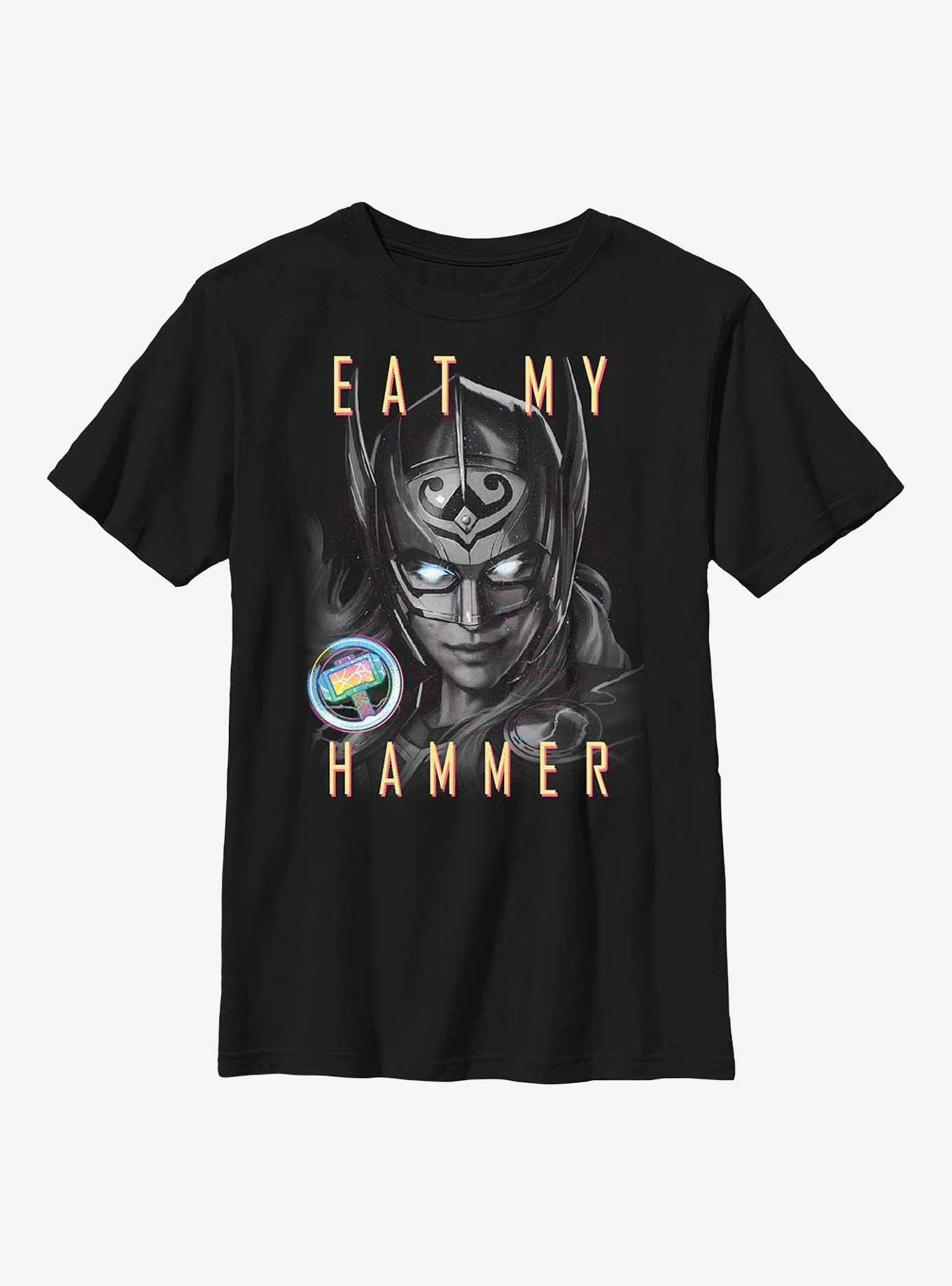 Marvel Thor: Love and Thunder Eat My Hammer Dr. Jane Foster Portrait Youth T-Shirt, , hi-res