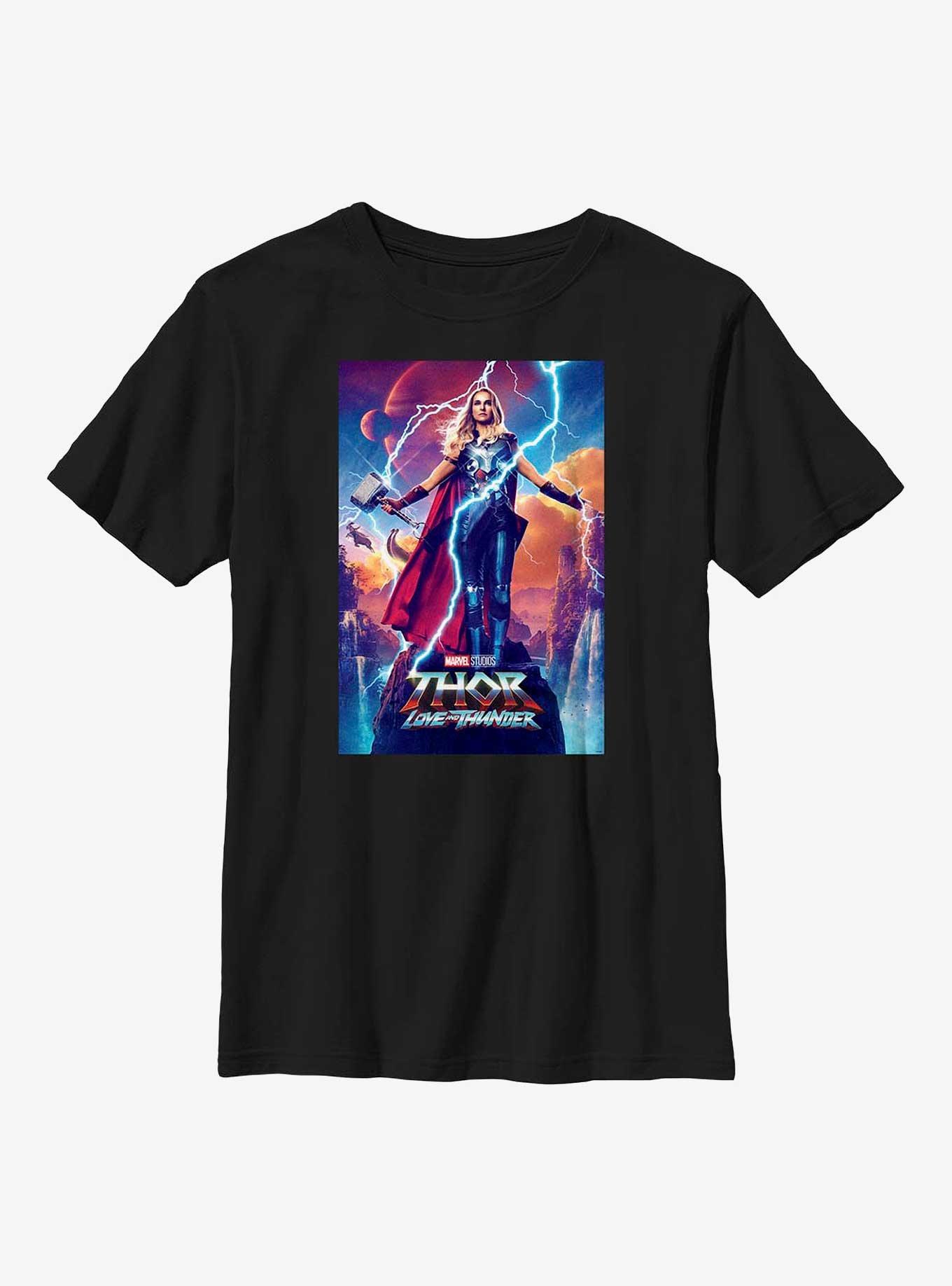 Marvel Thor: Love and Thunder Mighty Thor Movie Poster Youth T-Shirt, , hi-res