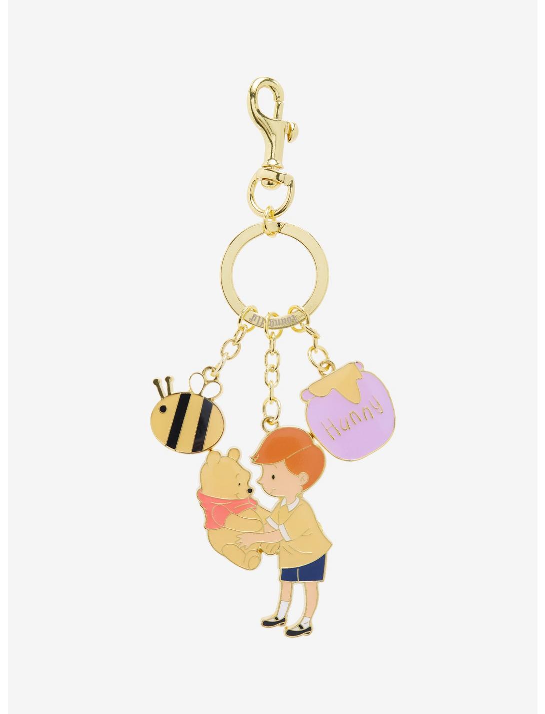 Loungefly Disney Winnie the Pooh Christopher Robin & Pooh Bear Multi Charm Keychain - BoxLunch Exclusive, , hi-res