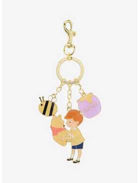Loungefly Disney Winnie the Pooh Christopher Robin & Pooh Bear Multi Charm Keychain - BoxLunch Exclusive, , hi-res