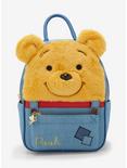 Disney Winnie The Pooh Plush Face Overalls Mini Backpack | Her Universe
