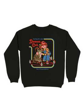 Caring for your Demon Cat Sweatshirt By Steven Rhodes, , hi-res