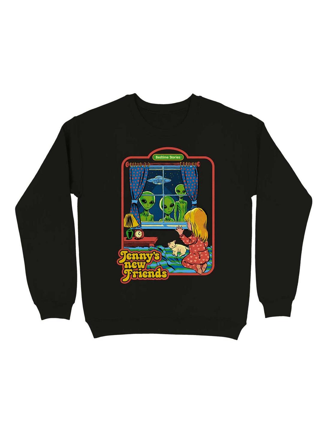 Jenny's New Friends Sweatshirt By Steven Rhodes, BLACK, hi-res