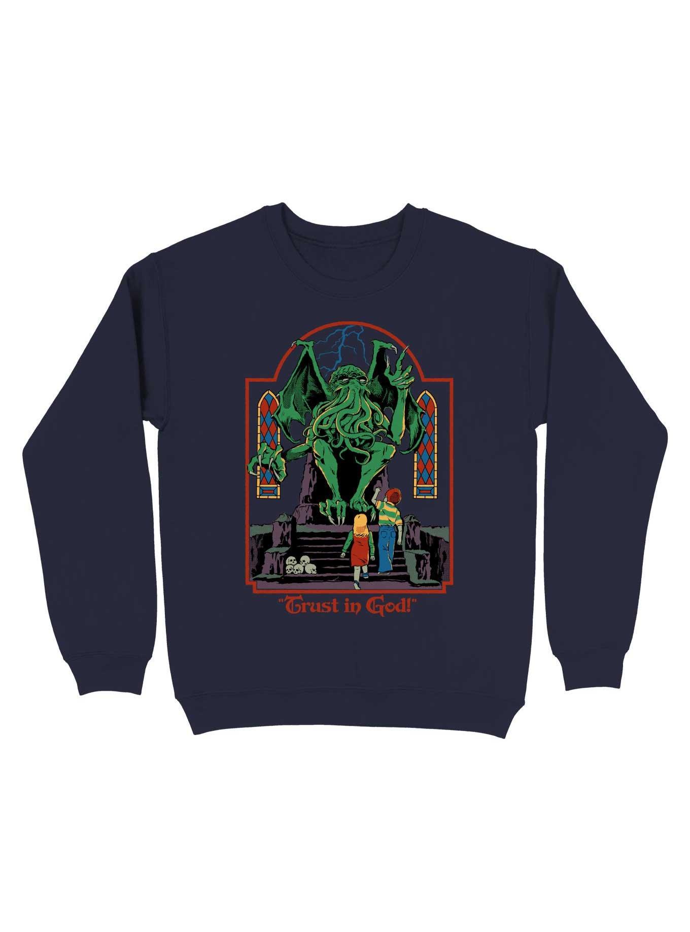 Trust in God Sweatshirt By Steven Rhodes - BLUE | Hot Topic