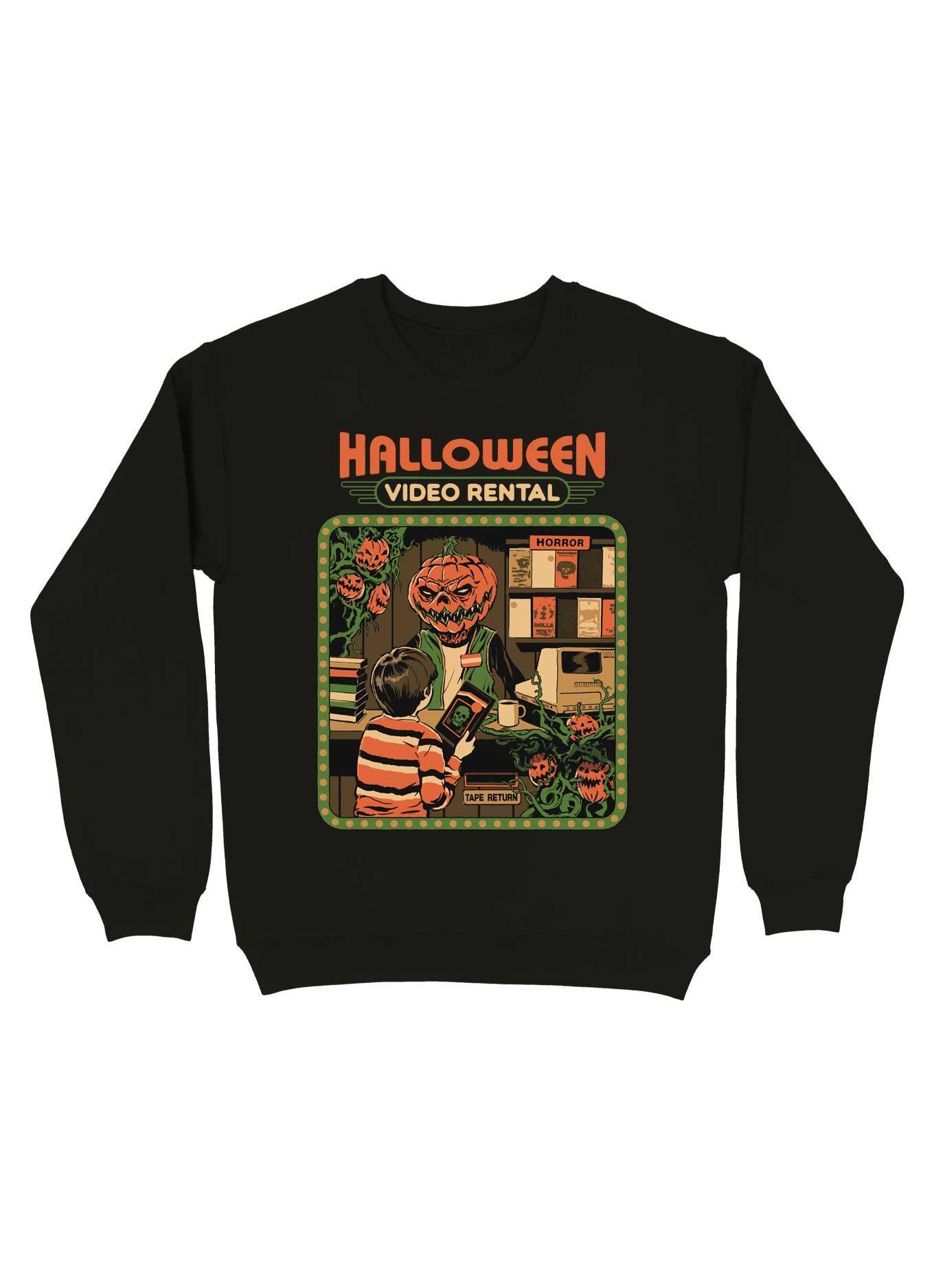 Halloween Video Rental Sweatshirt By Steven Rhodes, , hi-res