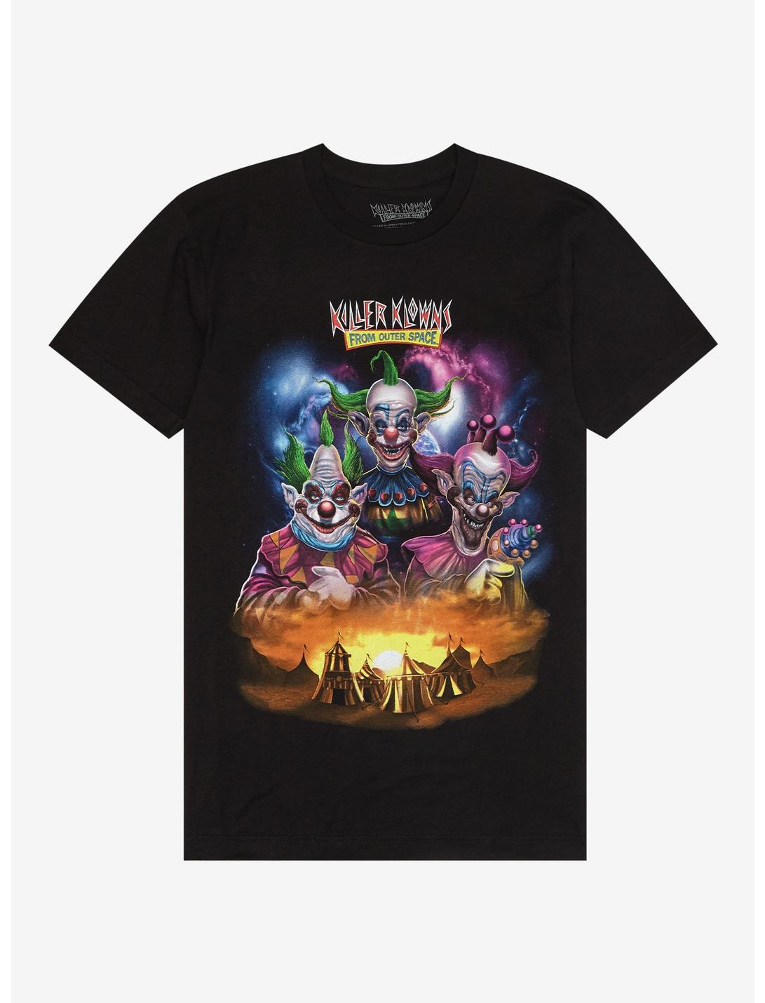 Killer Klowns From Outer Space Trio Tent T-Shirt, BLACK, hi-res