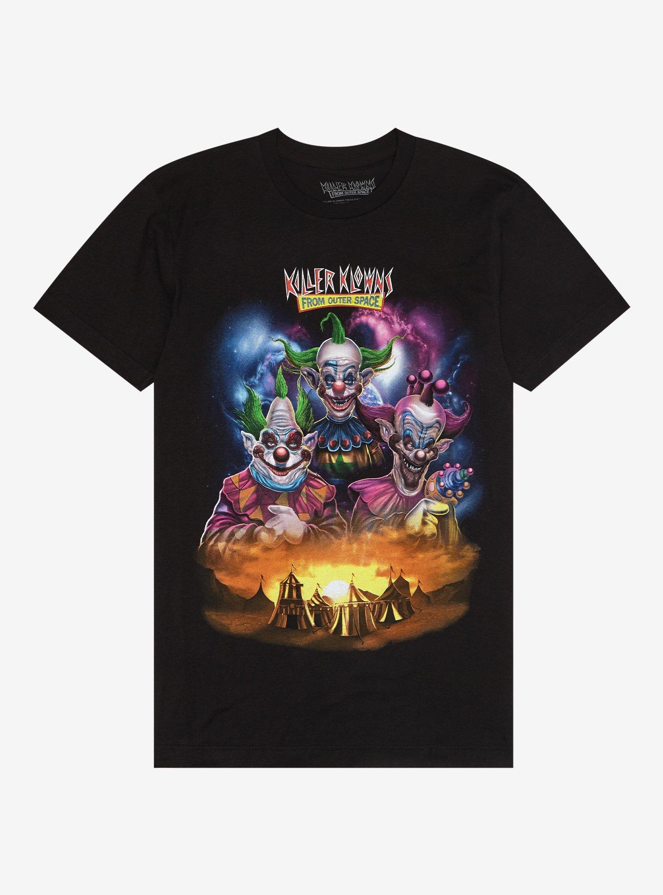 Killer Klowns From Outer Space Trio Tent T-Shirt, BLACK, hi-res