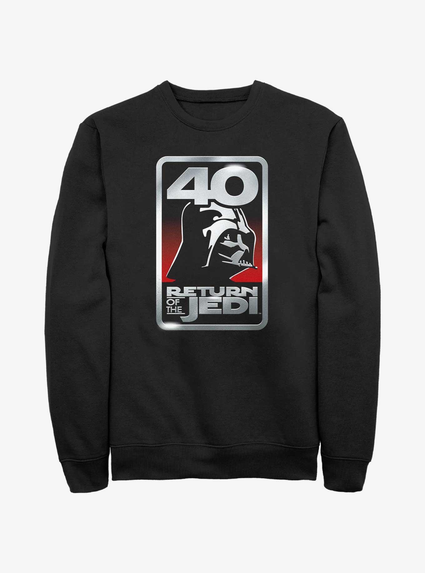 Star Wars Return of the Jedi 40th Anniversary Logo Sweatshirt, BLACK, hi-res