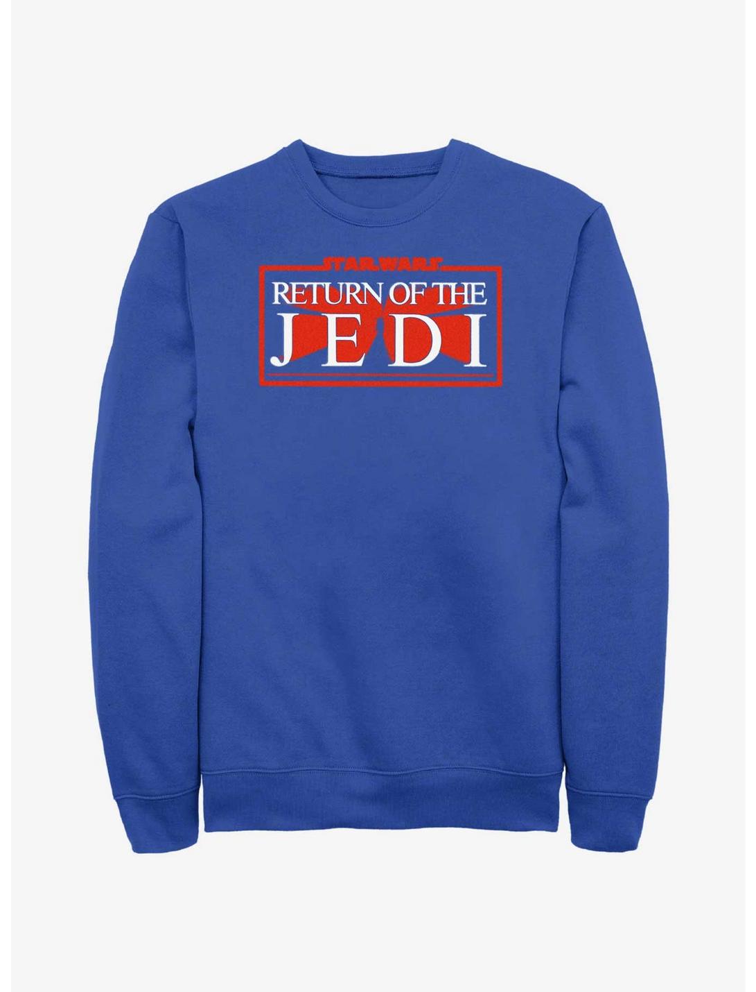 Star Wars Return of the Jedi 40th Anniversary Logo Sweatshirt, ROYAL, hi-res