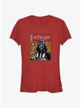 Star Wars Return of the Jedi 40th Anniversary Darth Vader Cover Girls T-Shirt, RED, hi-res