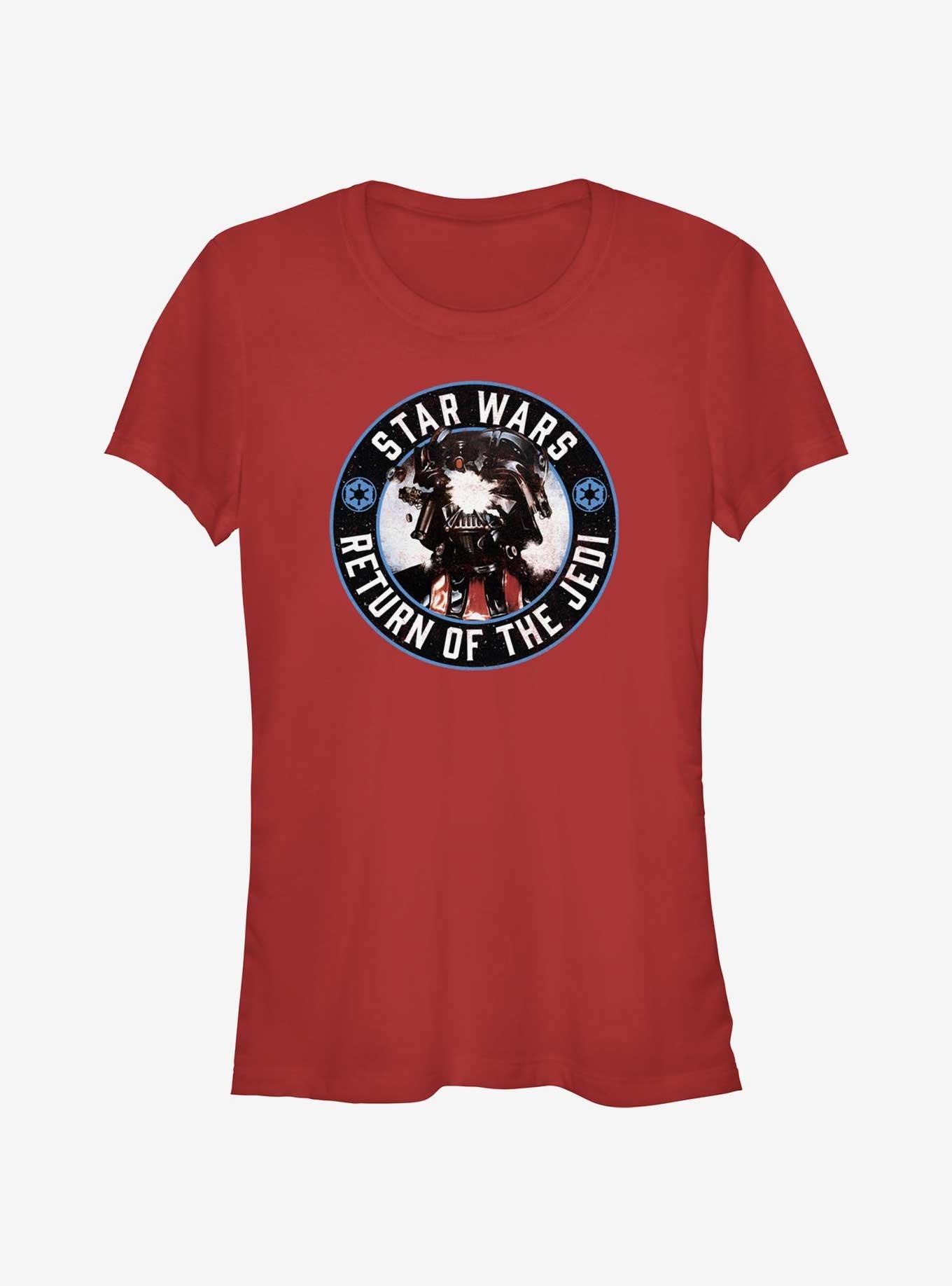 Star Wars Return of the Jedi 40th Anniversary Darth Vader Badge Girls T-Shirt, , hi-res