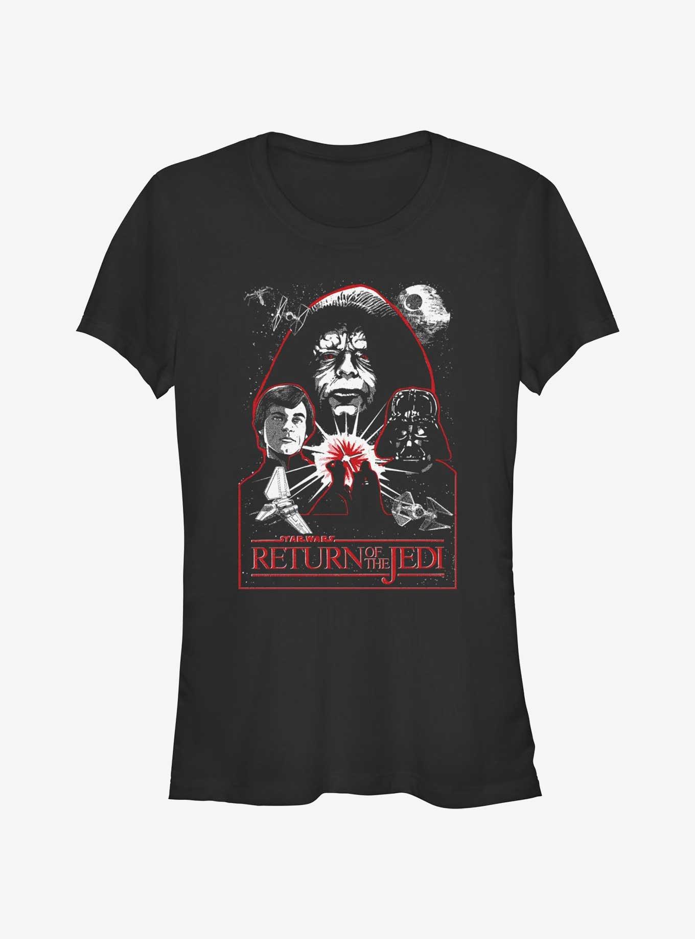 Star Wars Return of the Jedi 40th Anniversary Fate of the Galaxy Girls T-Shirt, BLACK, hi-res