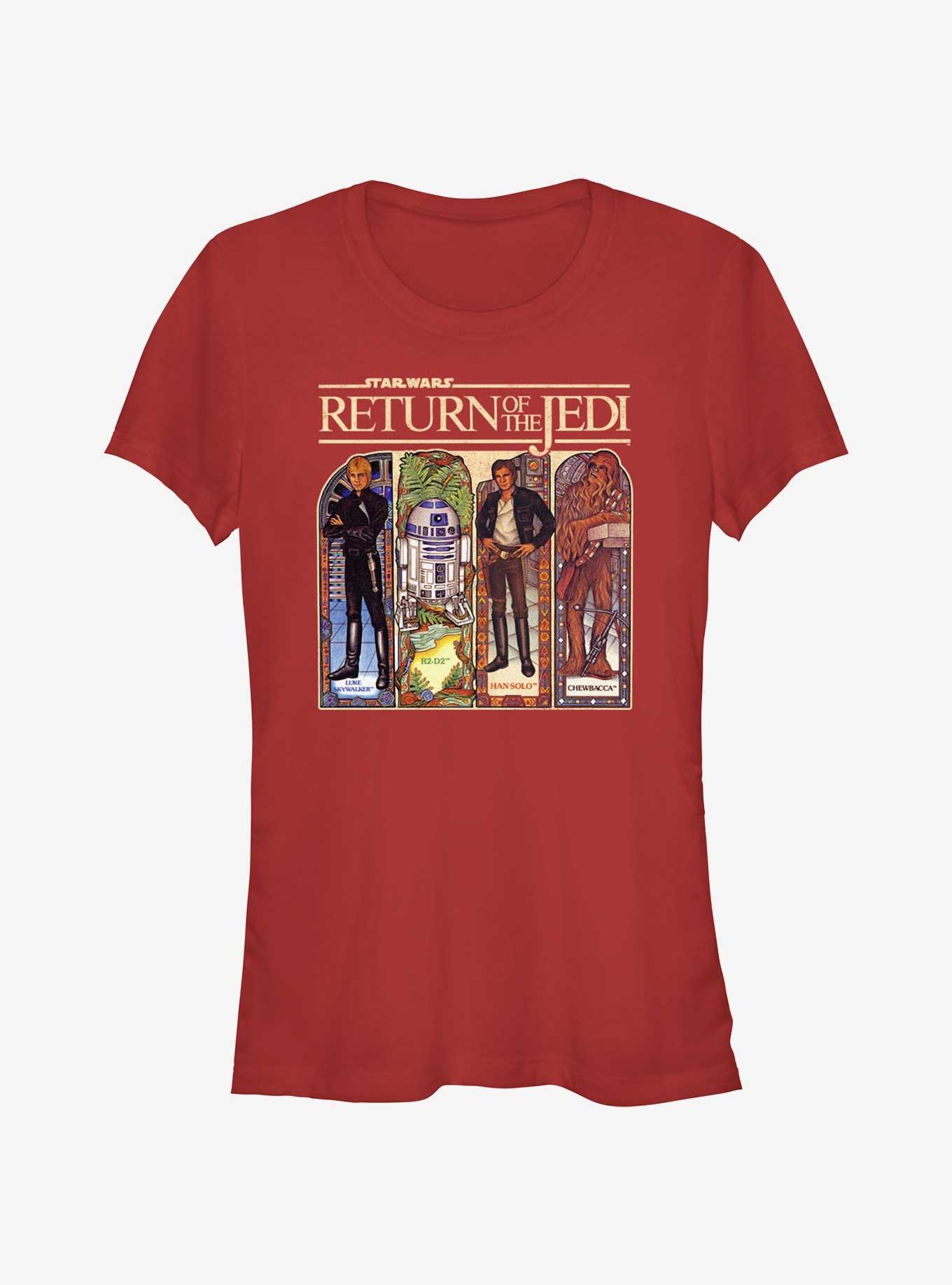 Star Wars Return of the Jedi 40th Anniversary Stained Glass Lineup Girls T-Shirt, , hi-res