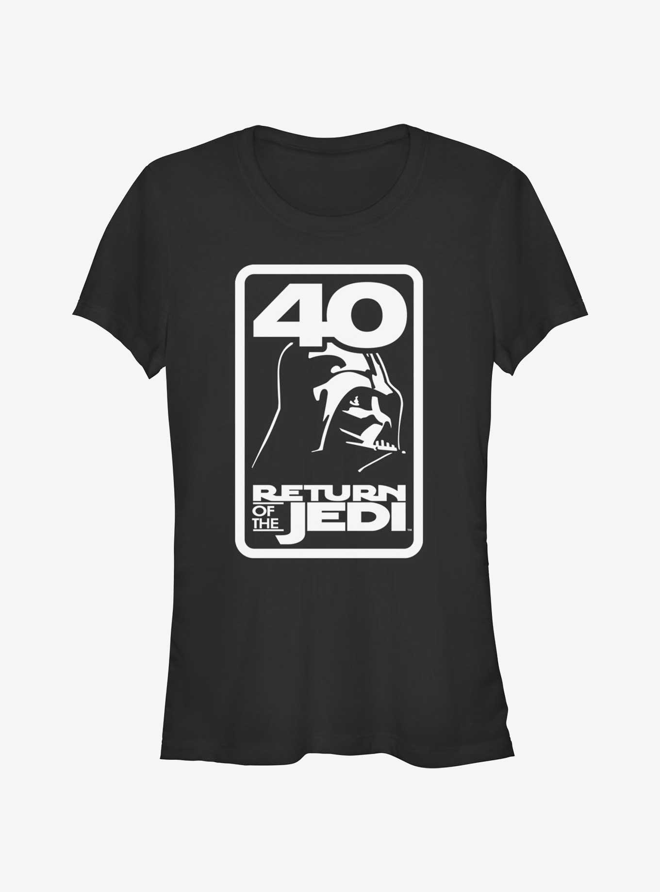 Star Wars Return of the Jedi 40th Anniversary Vader Badge Girls T-Shirt, , hi-res