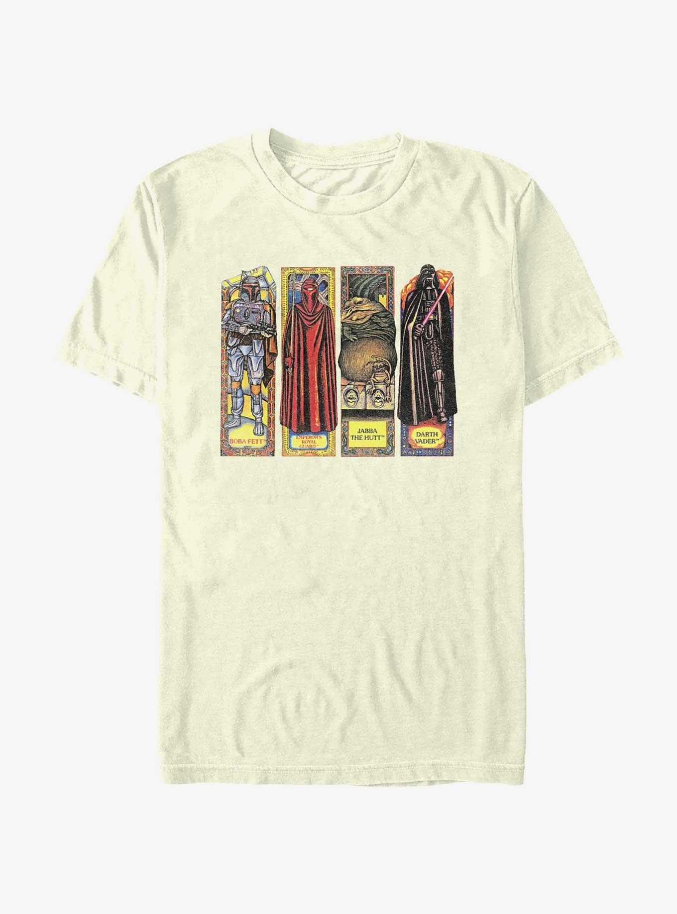 Star Wars Return of the Jedi 40th Anniversary Stained Glass Characters T-Shirt