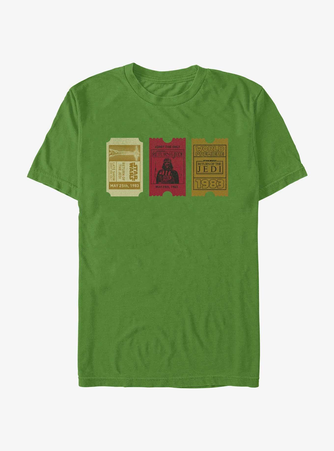 Star Wars Return of the Jedi 40th Anniversary Ticket Stubs T-Shirt, KELLY, hi-res
