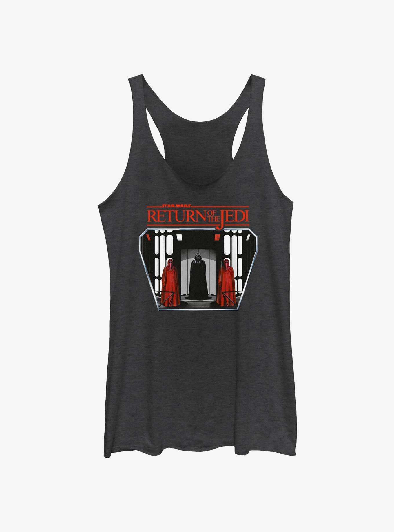 Star Wars Return of the Jedi 40th Anniversary Darth Vader and Royal Guards Girls Tank, BLK HTR, hi-res