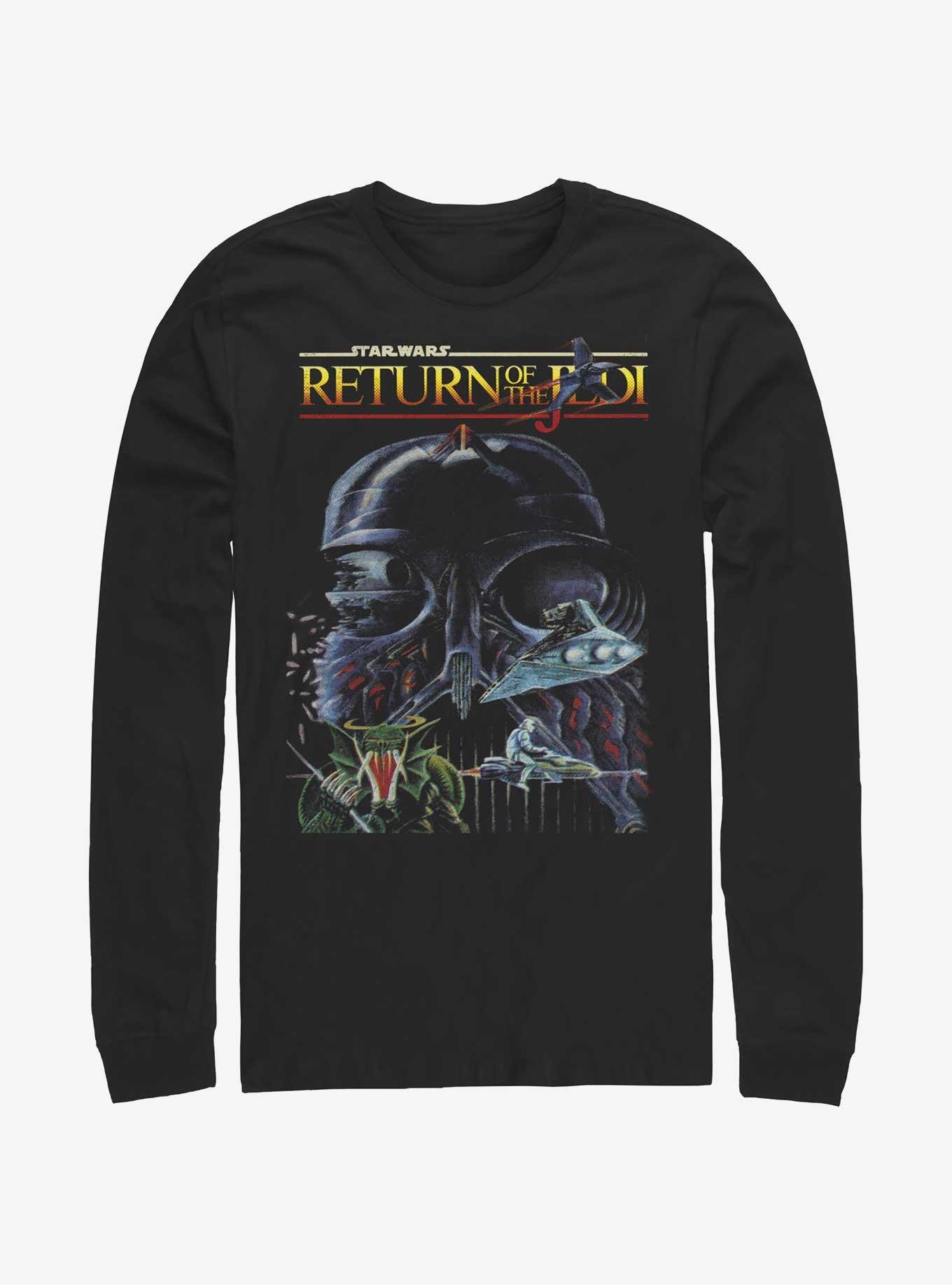 Star Wars Return of the Jedi 40th Anniversary Concept Cover Art Long-Sleeve T-Shirt, BLACK, hi-res