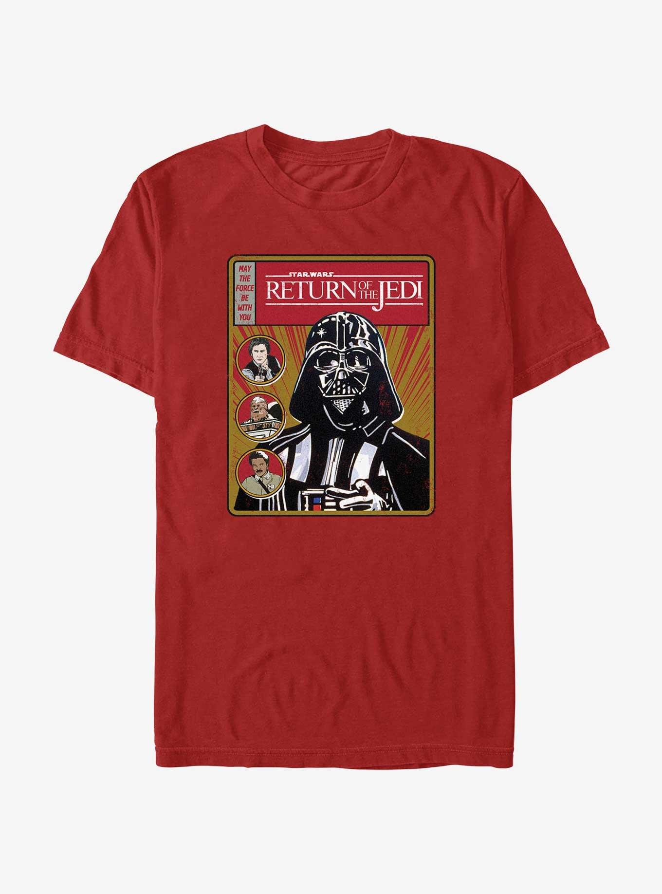 Star Wars Return of the Jedi 40th Anniversary Darth Vader Cover T-Shirt, RED, hi-res