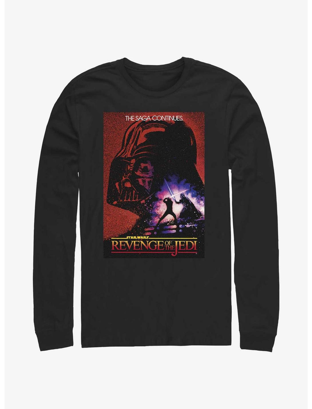 Star Wars Revenge of the Jedi 40th Anniversary The Saga Continues Long-Sleeve T-Shirt, BLACK, hi-res