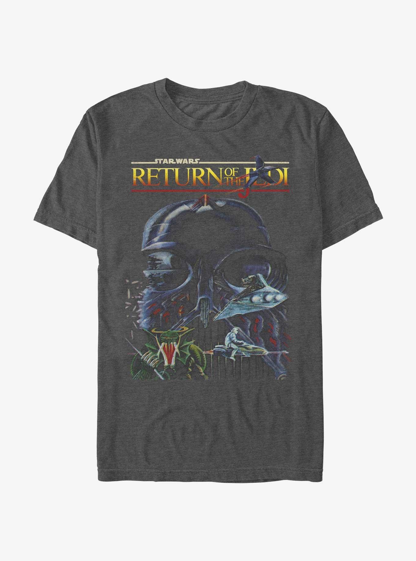 Star Wars Return of the Jedi 40th Anniversary Concept Cover Art T-Shirt, CHAR HTR, hi-res