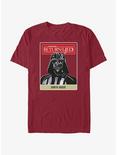 Star Wars Return of the Jedi 40th Anniversary Darth Vader Poster T-Shirt, CARDINAL, hi-res