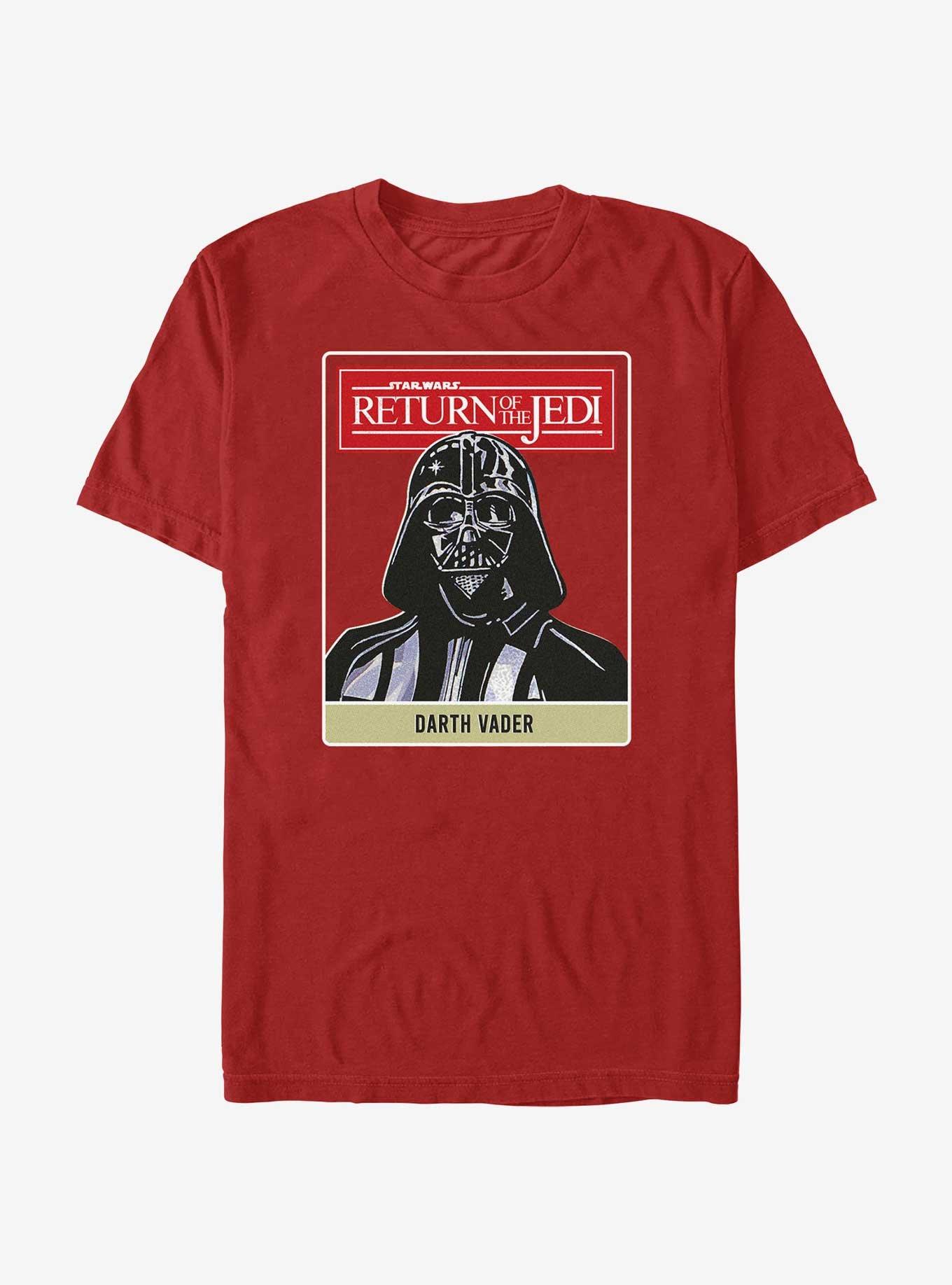 Star Wars Return of the Jedi 40th Anniversary Darth Vader Poster T-Shirt, RED, hi-res