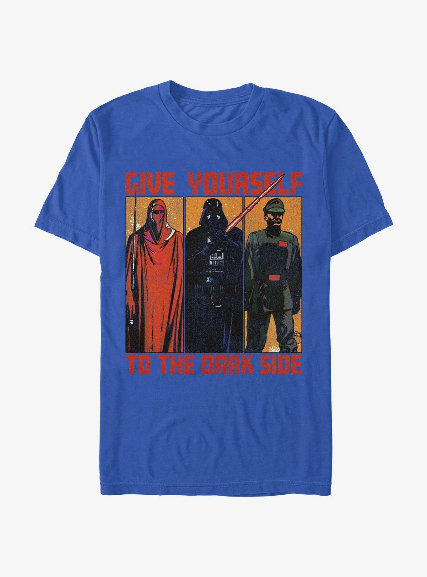 Star Wars Return of the Jedi 40th Anniversary Give Yourself To The Dark Side T-Shirt, ROYAL, hi-res