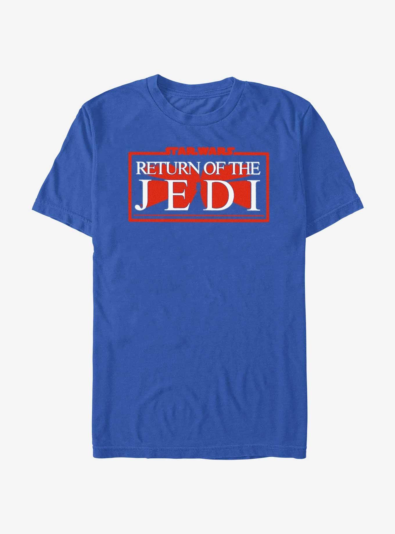 Star Wars Return of the Jedi 40th Anniversary Logo T-Shirt, ROYAL, hi-res