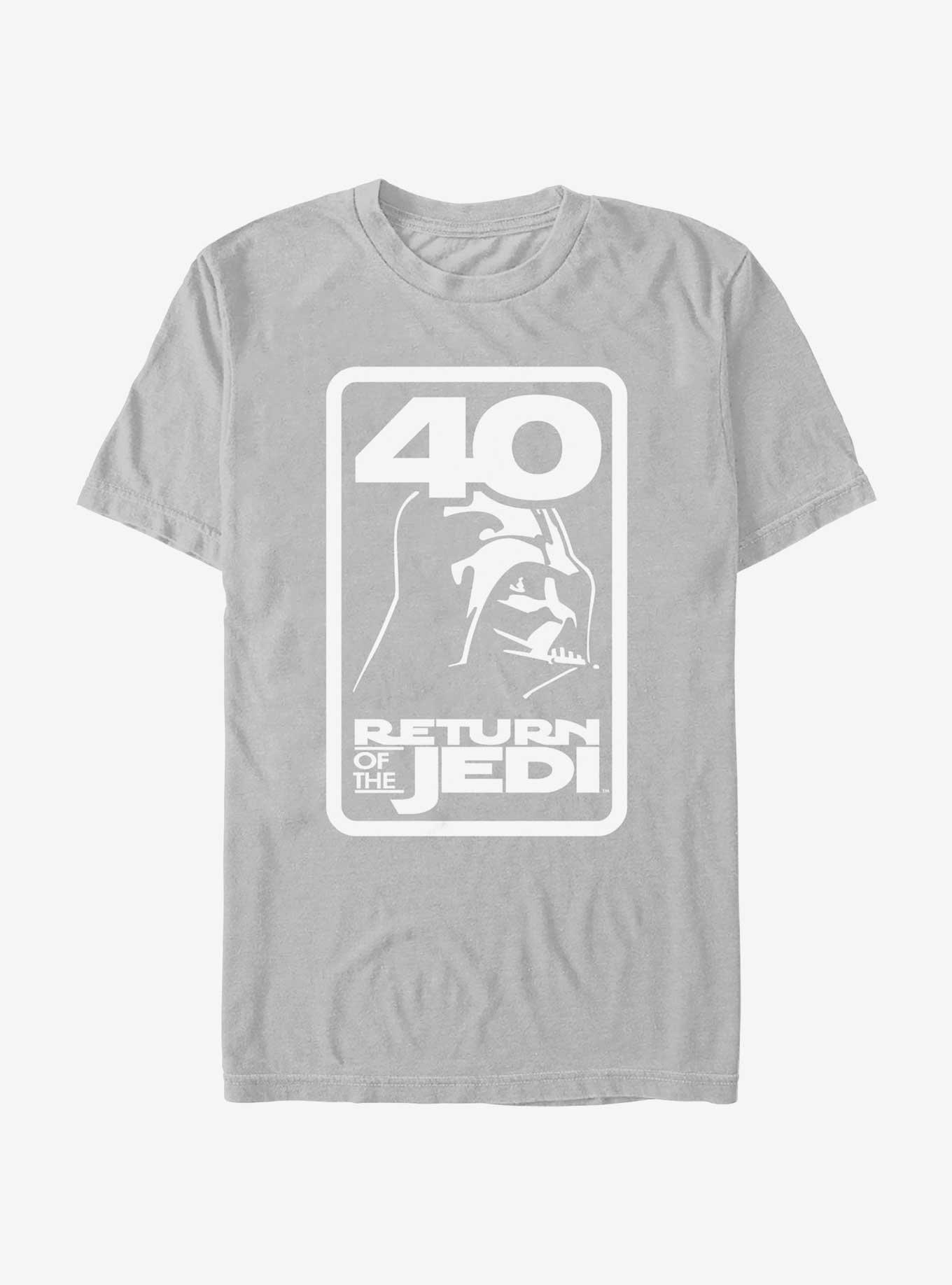 Star Wars Return of the Jedi 40th Anniversary Vader Badge T-Shirt, SILVER, hi-res