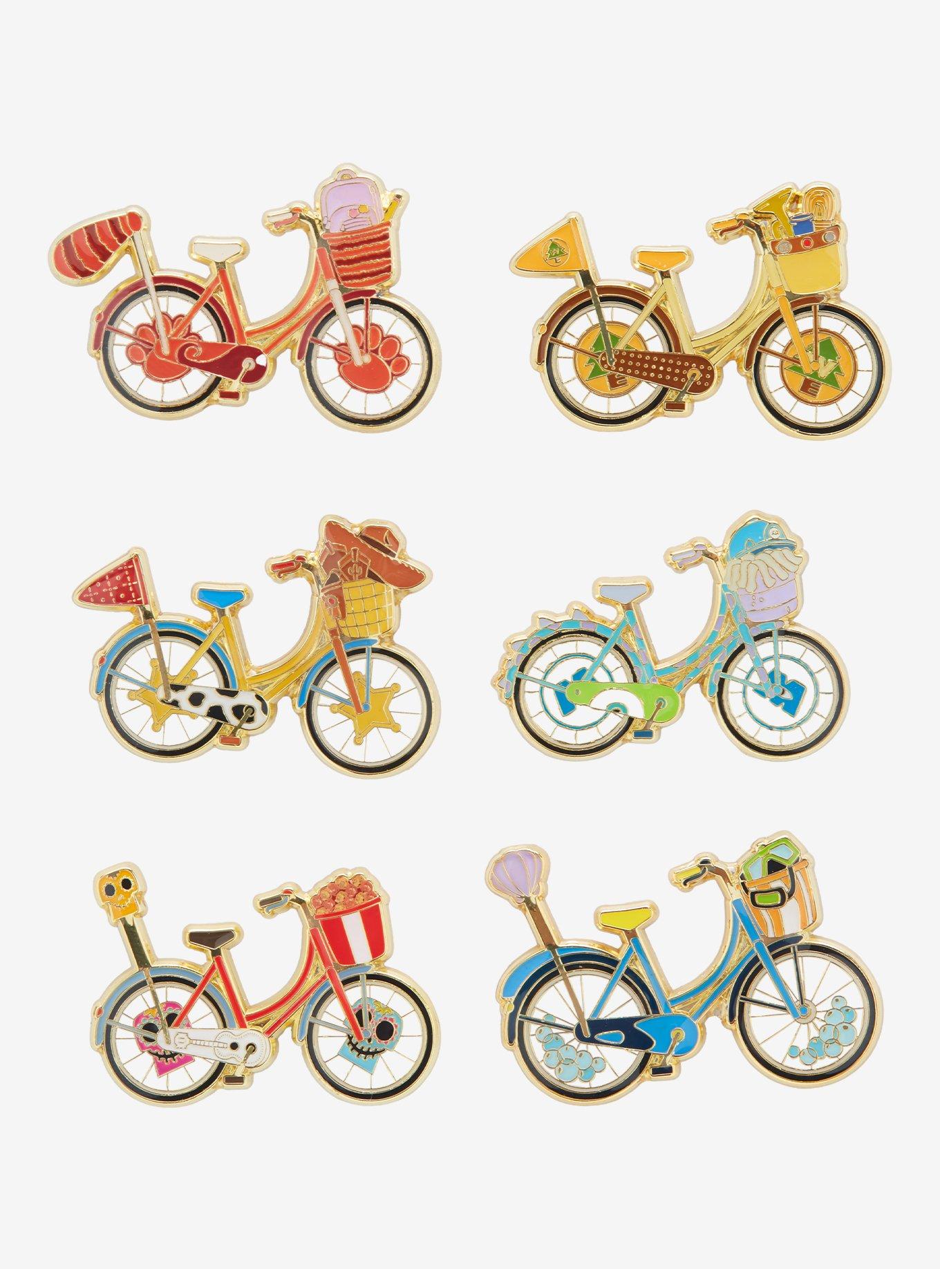 Loungefly Disney Pixar Character Bicycle Blind Box Enamel Pin - BoxLunch Exclusive, , hi-res