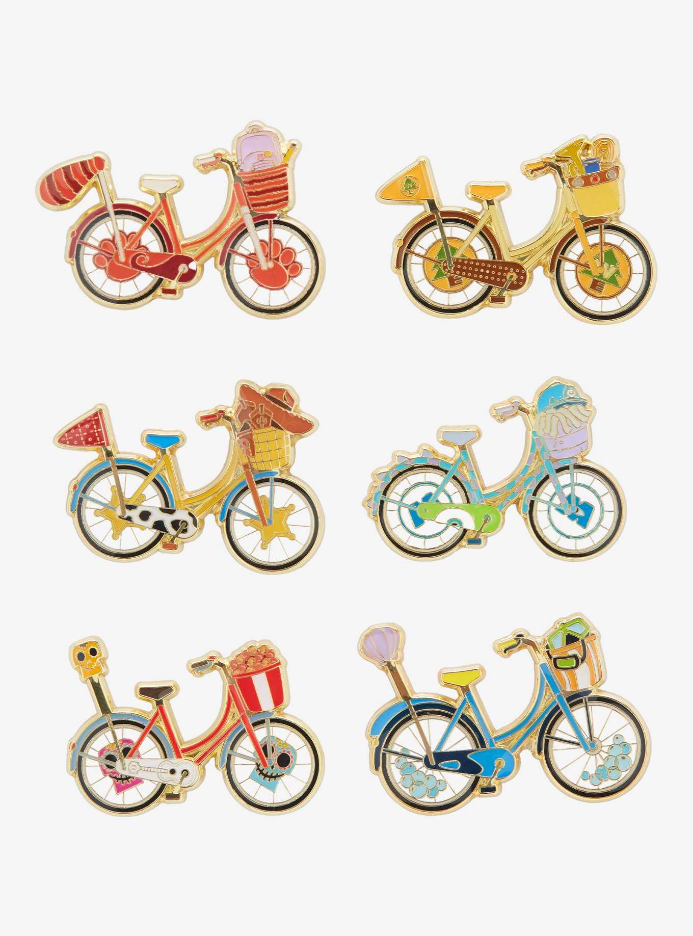 Loungefly Disney Pixar Character Bicycle Blind Box Enamel Pin - BoxLunch Exclusive, , hi-res