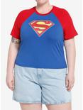 DC Comics The Flash Supergirl Logo Girls Raglan T-Shirt Plus Size, MULTI, hi-res