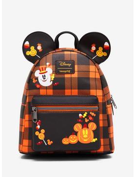 Loungefly Disney Halloween Plaid Mickey Mouse Ears Mini Backpack, , hi-res
