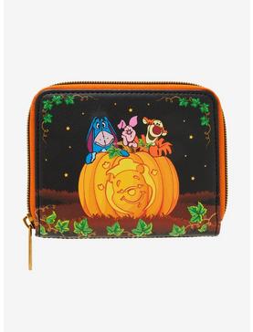 Loungefly Disney Winnie The Pooh Pumpkin Glow-In-The-Dark Mini Zipper Wallet, , hi-res
