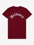 Deftones Text Logo T-Shirt, MAROON, hi-res