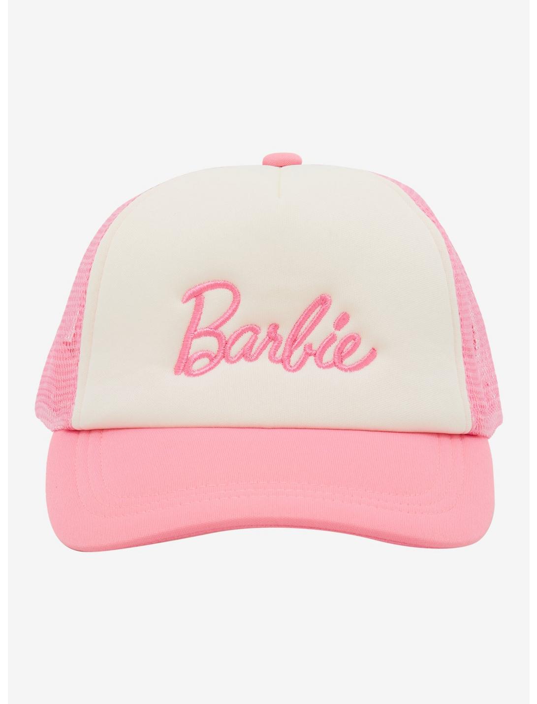 Barbie Pink Logo Trucker Hat, , hi-res