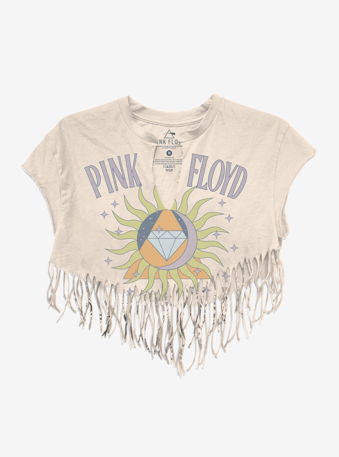Pink Floyd Fringe Girls Crop T-Shirt, NATURAL, hi-res