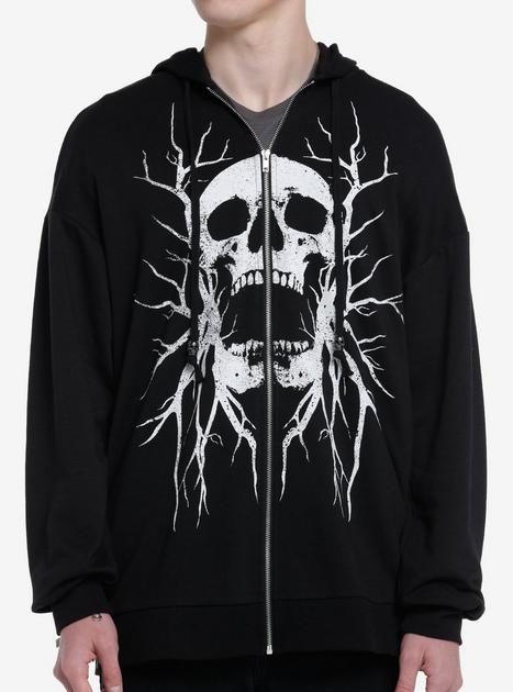 Social Collision Screaming Skull Hoodie | Hot Topic