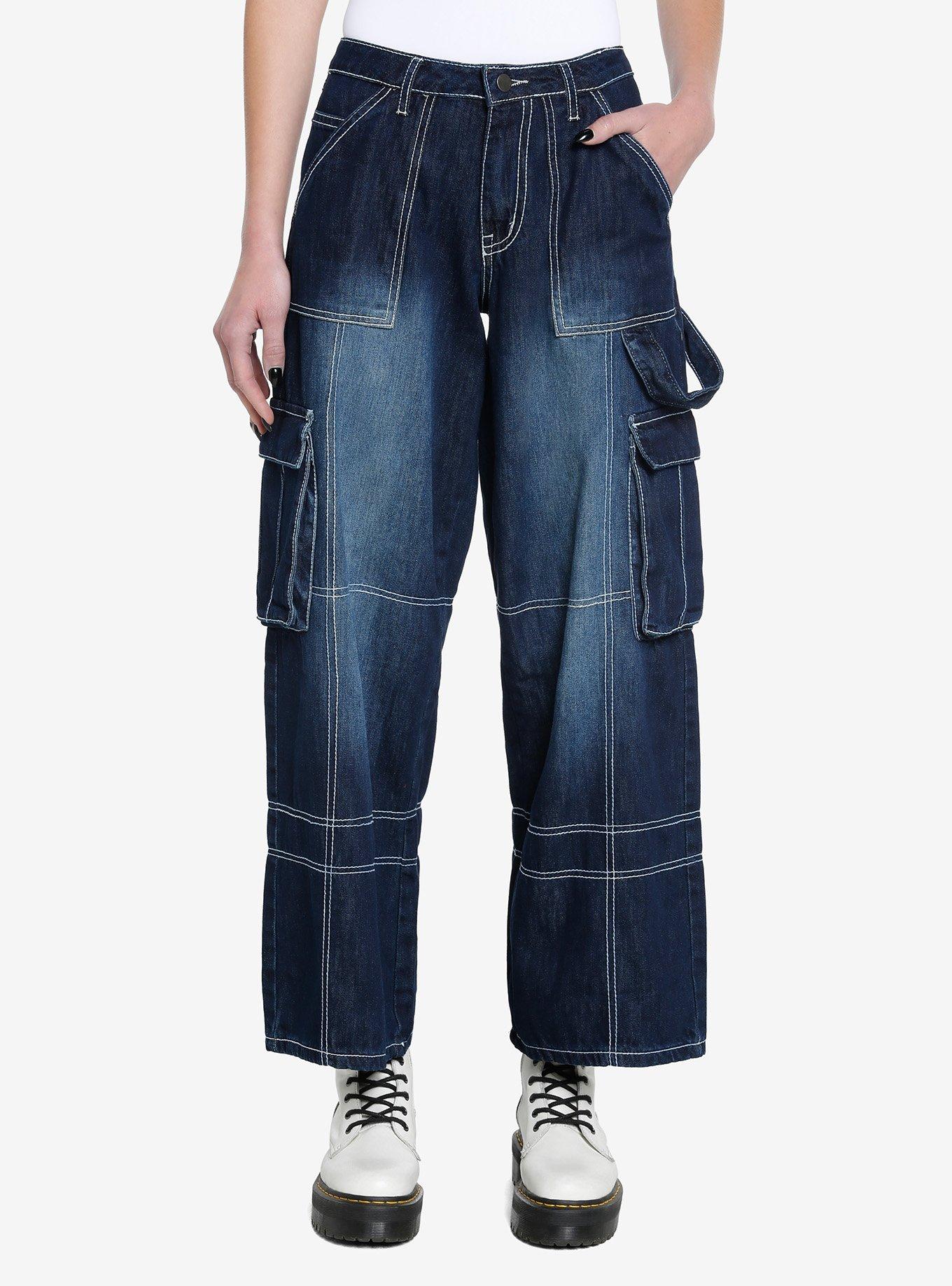 【Anyone more】Keypin Black Washing Wide Pants Light Washing Wide Leg Black Jeans CN23 - Korean Women's