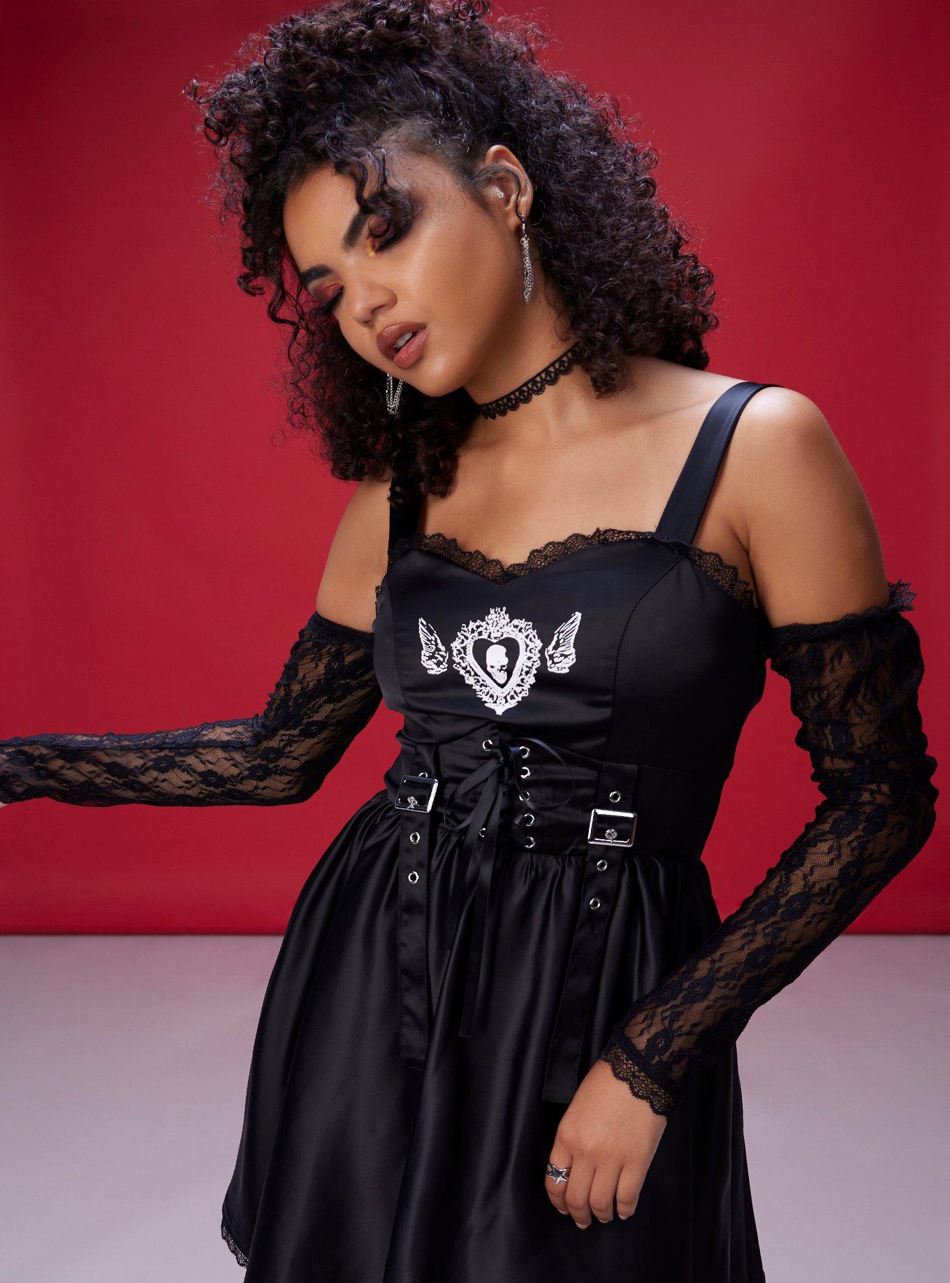 Death Note Misa Corset Cold Shoulder Dress Hot Topic